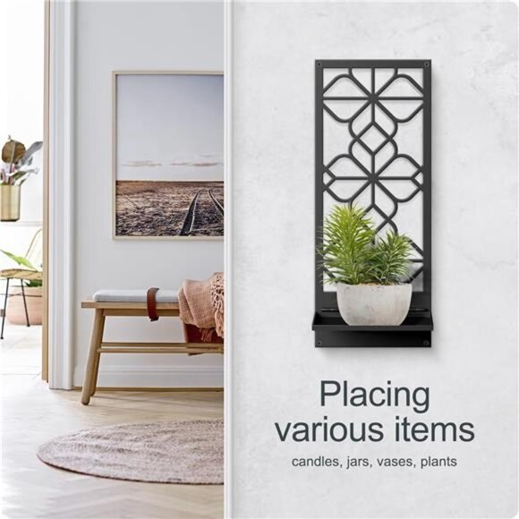 Wall Candle Holder Decor for Living Room Dining Room Bedroom Bathroom - Picture 4 of 8